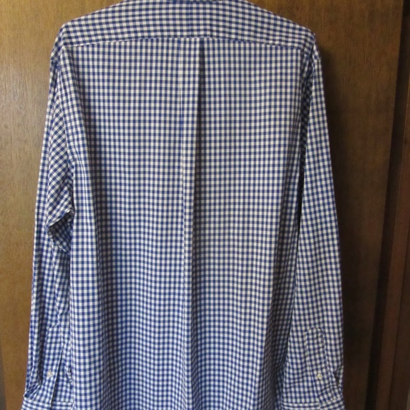 Ralph Lauren Performance Men's Shirt Long Sleeve Button Down Blue Check XL - Picture 6 of 9